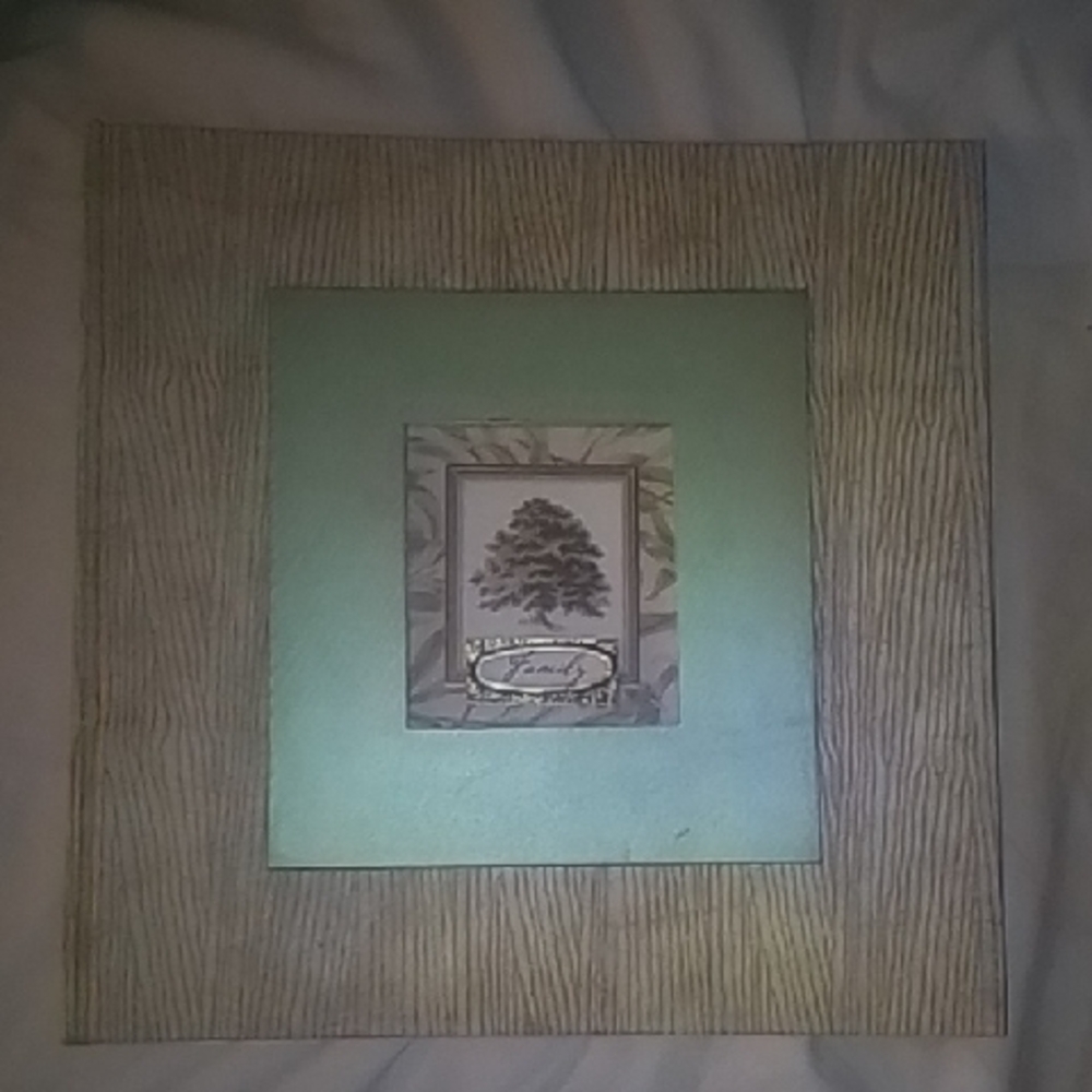 Wooden Frame with Tree Art